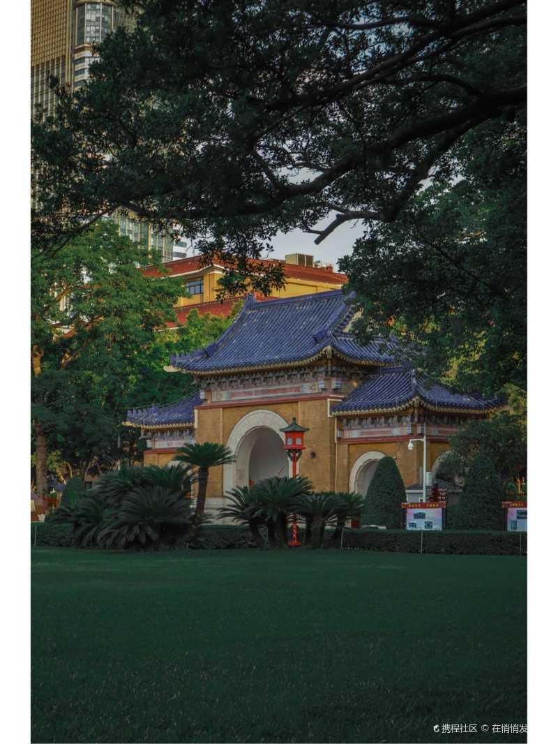 广州免费景点中山纪念堂古典蓝色系