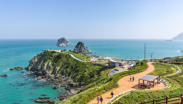 釜山海东龙宫寺 海云台海水浴场 五六岛 太宗台 乐天免税店包车一日游