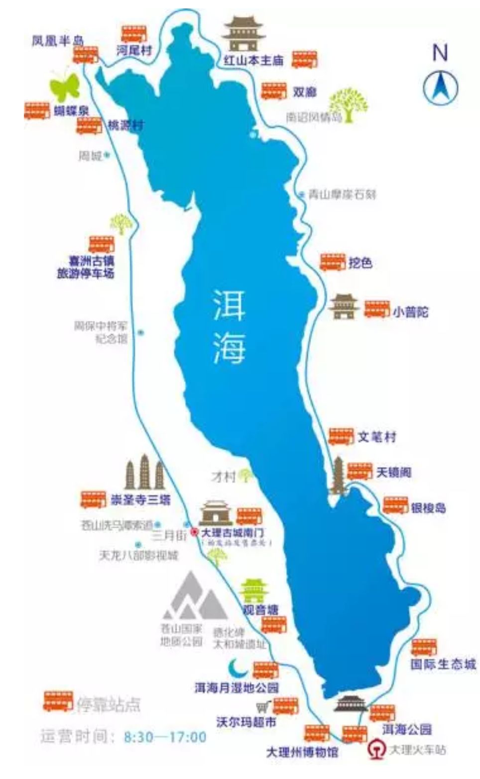 洱海公园旅游景点攻略图