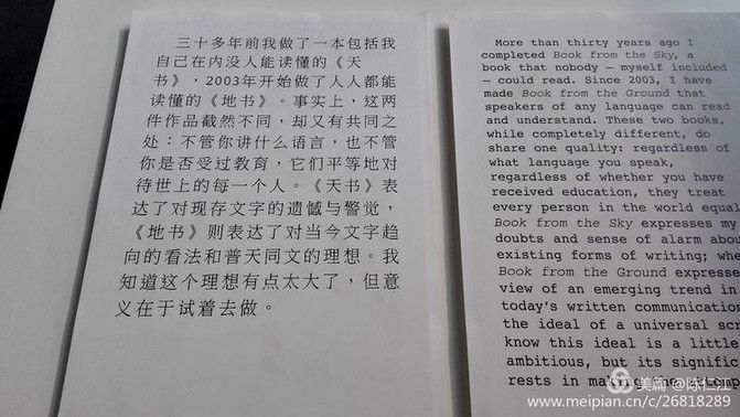 徐冰的天书和地书 【图文:墨君 新绿】