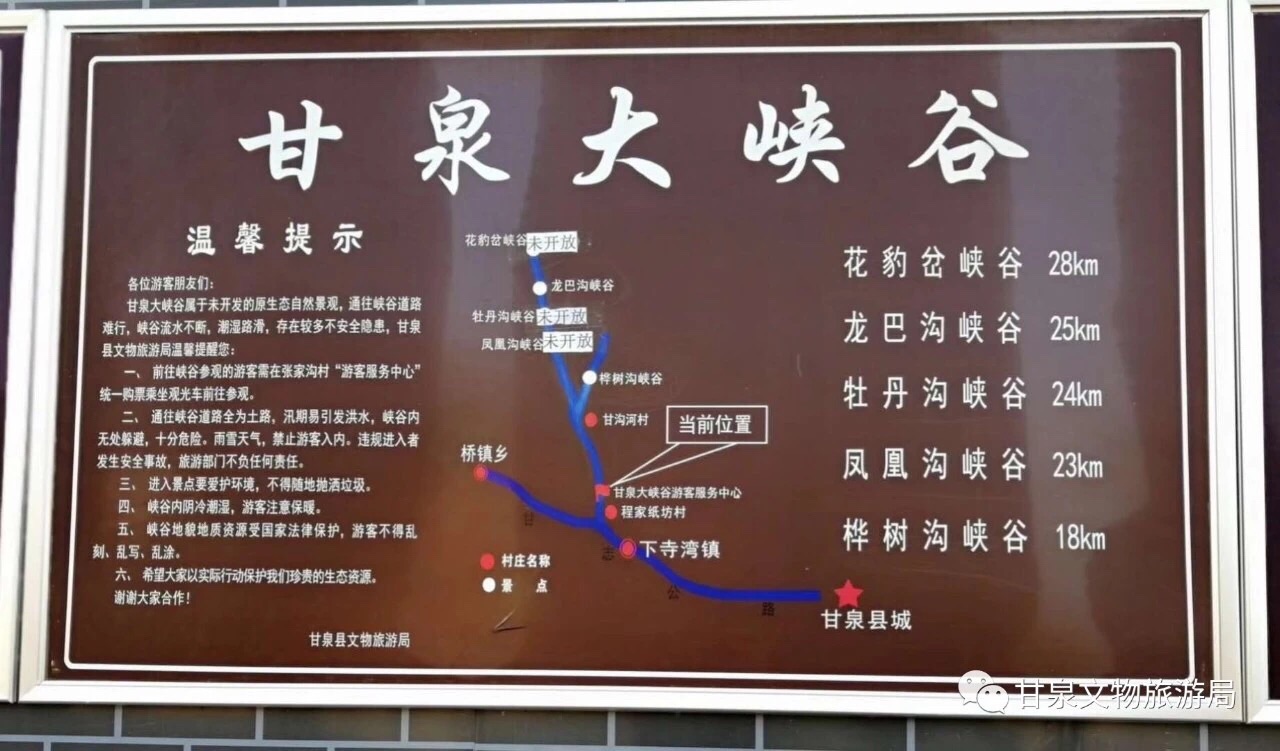 雨岔大峡谷旅游景点攻略图