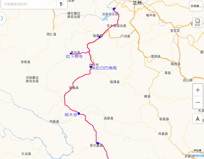 川北和甘南旅游路线图