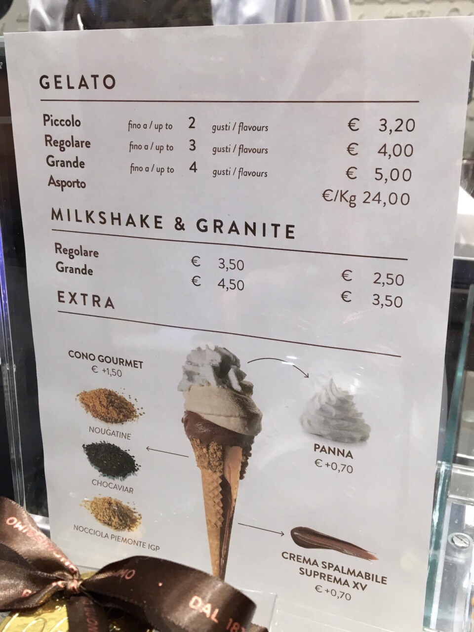 2022venchi cioccolato e gelato, roma pantheon美食餐厅,冰淇淋小杯