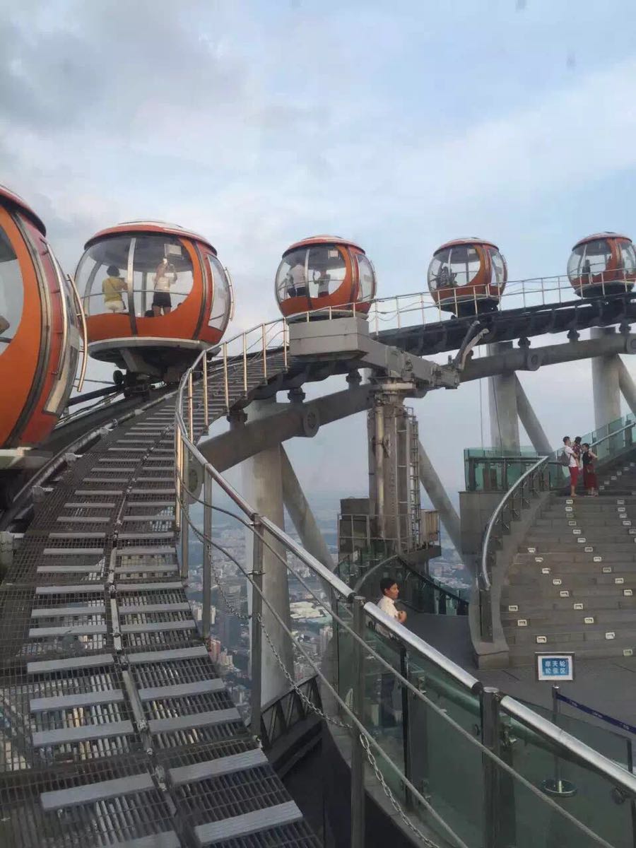 广州塔摩天轮图片_广州塔速降体验图片