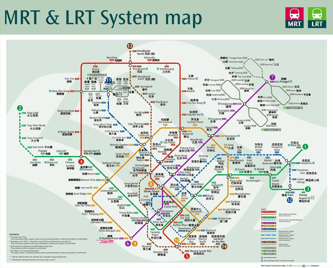 就可以走遍新加坡了,在新加坡地铁是出行的首选,5条线路错综复杂,且
