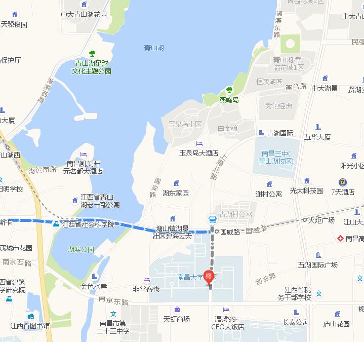 昌北机场到南昌大学青山湖校区怎么走 谢谢