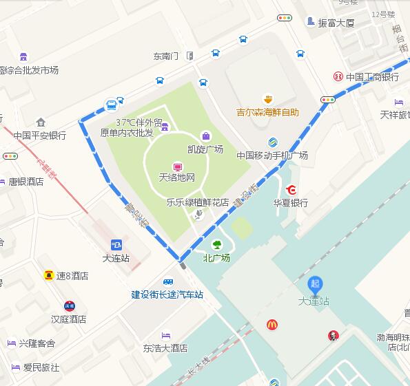 大连火车站到大连外国语旅顺校区该怎么去?