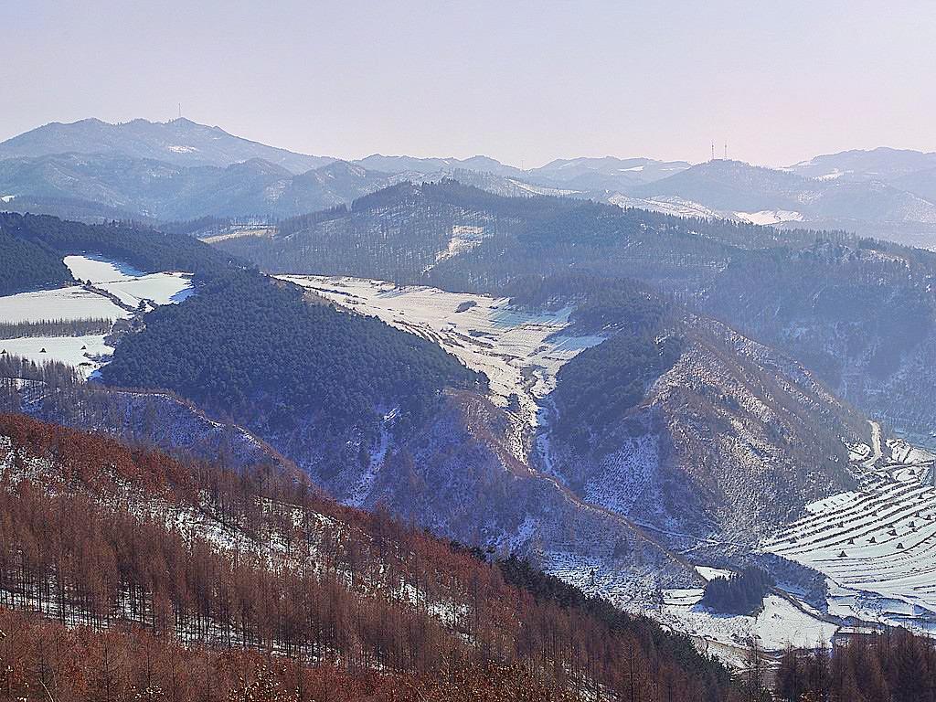 曾家高寒山区 直线距离2.4km