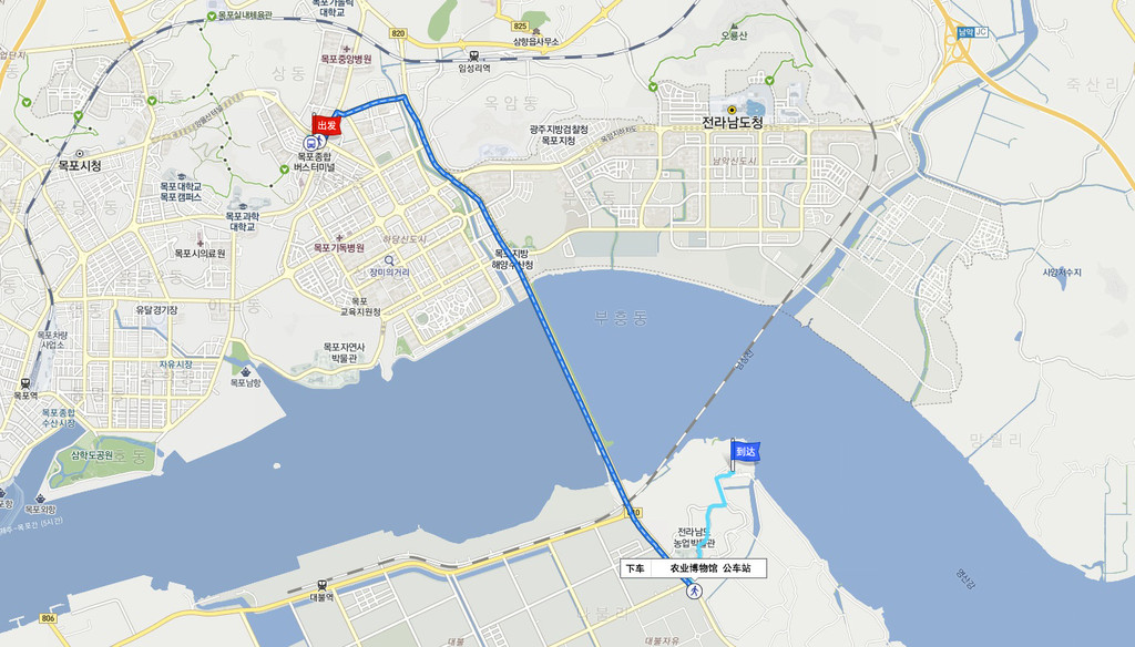 从木浦综合巴士客运站去灵山斋的方法