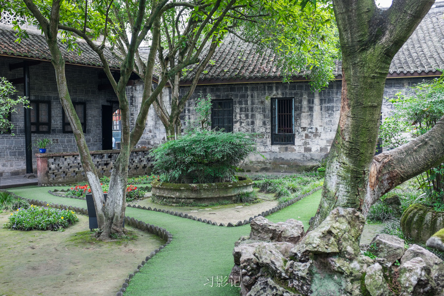 刘文彩庄园的花园.