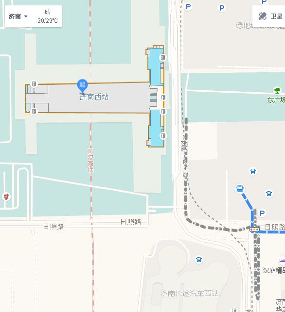 济南西站到锦江之星趵突泉店怎么走