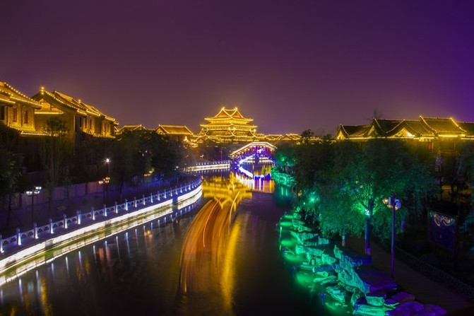 开封免费景点——大宋御河夜景(水系)