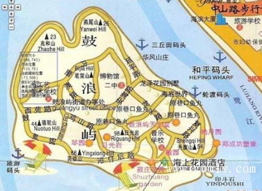 (附一张鼓浪屿地图.