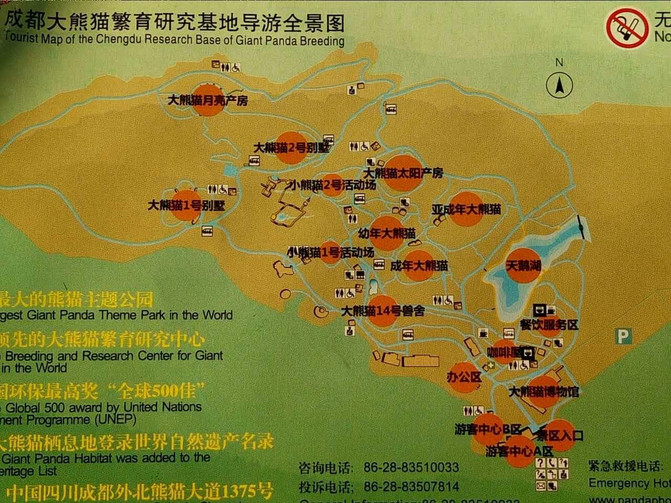 大熊猫基地的地图图片