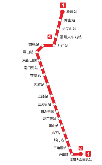 整个福州的地铁路线图哪里有