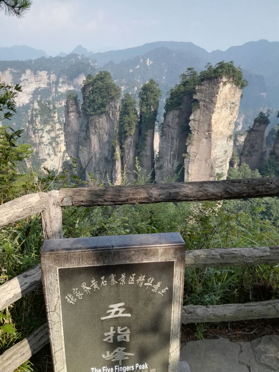 五指峰位于湖南省张家界市.