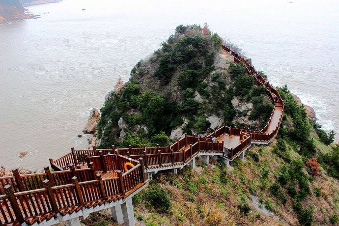 温岭最美的海岸线石塘镇珍珠滩滨海绿道