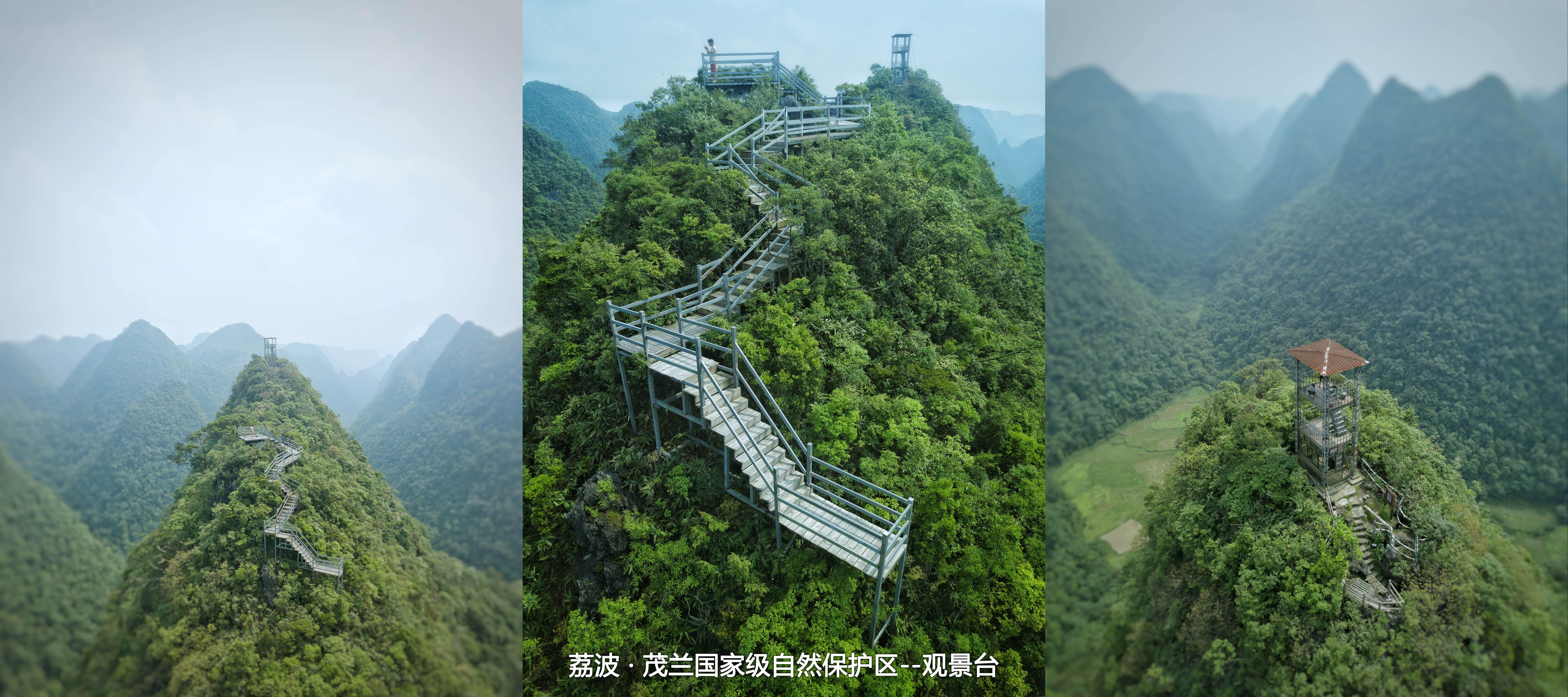 航拍荔波:茂兰国家级自然保护区石上森林观景台