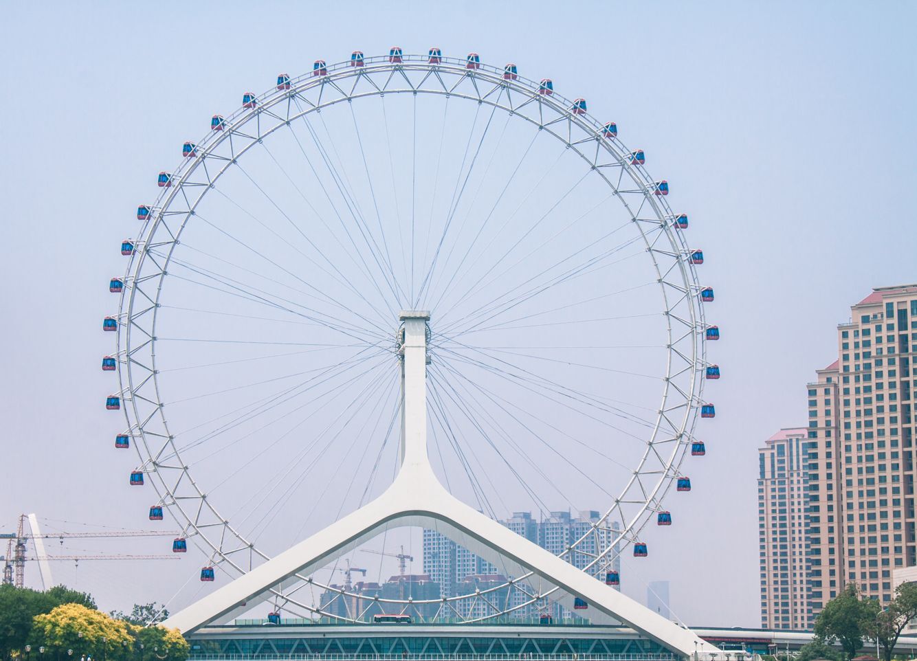 天津之眼建筑手绘