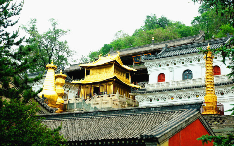 显通寺:五台山寺庙群中最大的一座寺庙.