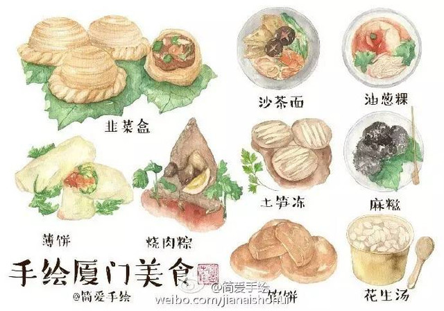 成都,长沙,杭州,北京,上海,厦门,广州 这些纸上的美食,你更喜欢哪一款