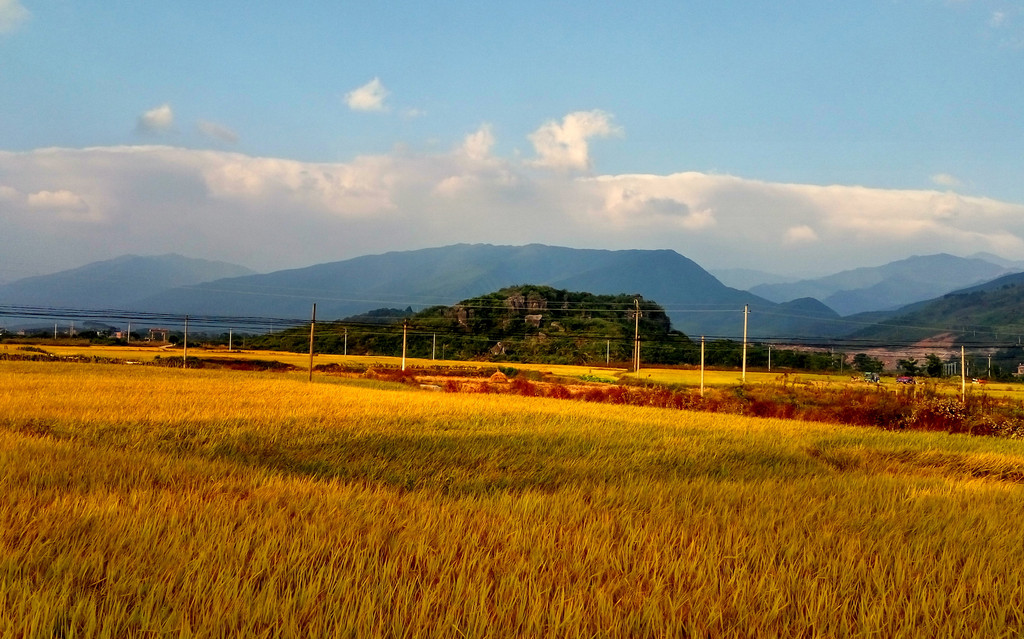 江华县城近郊田野景色