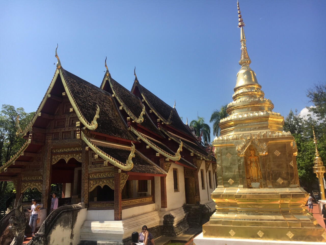 帕辛寺是清迈规模最大 保存最好 香火最旺 游人最多的寺庙 里面还有个