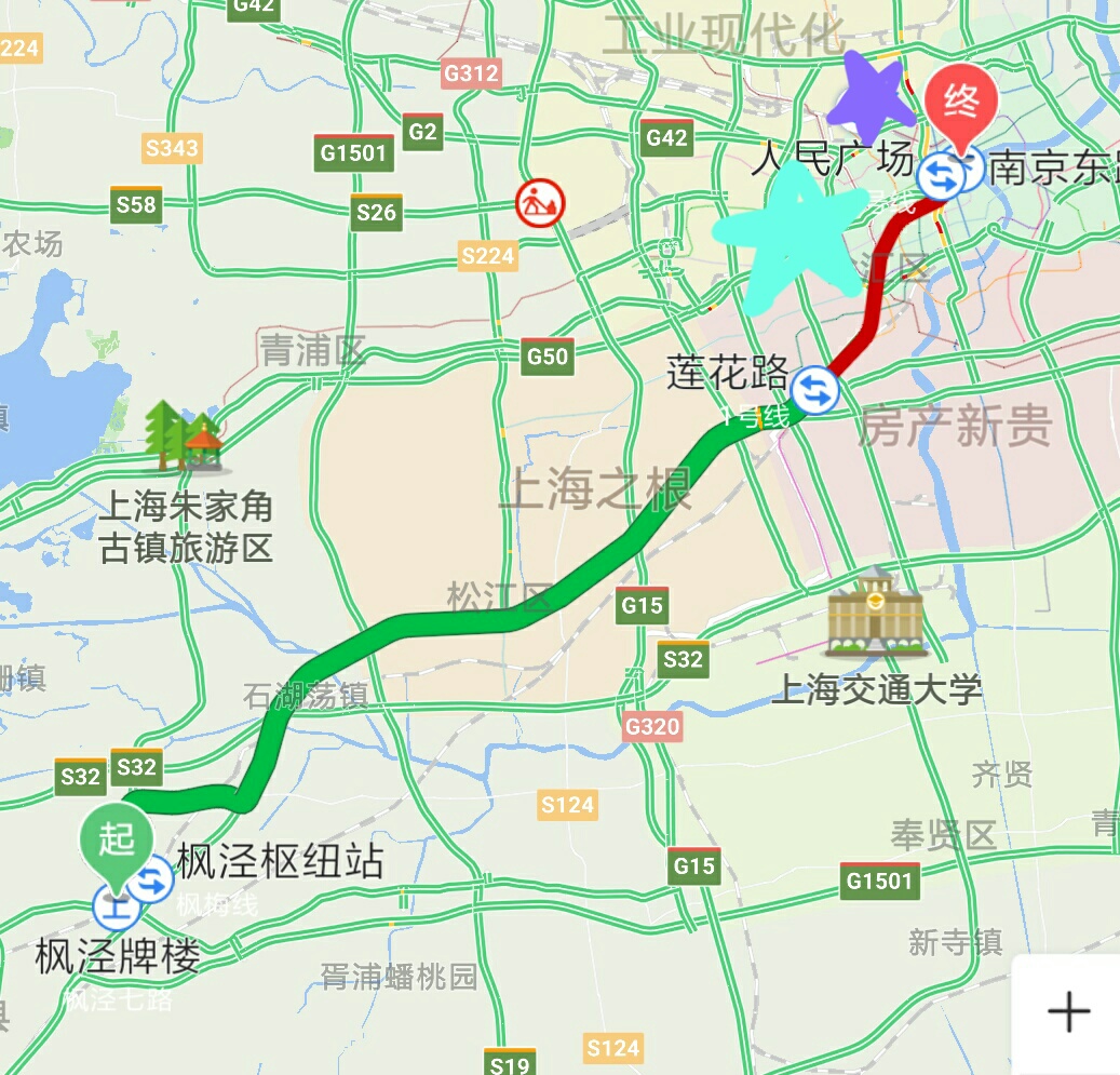 枫泾古镇回南京东路地铁站怎么回来
