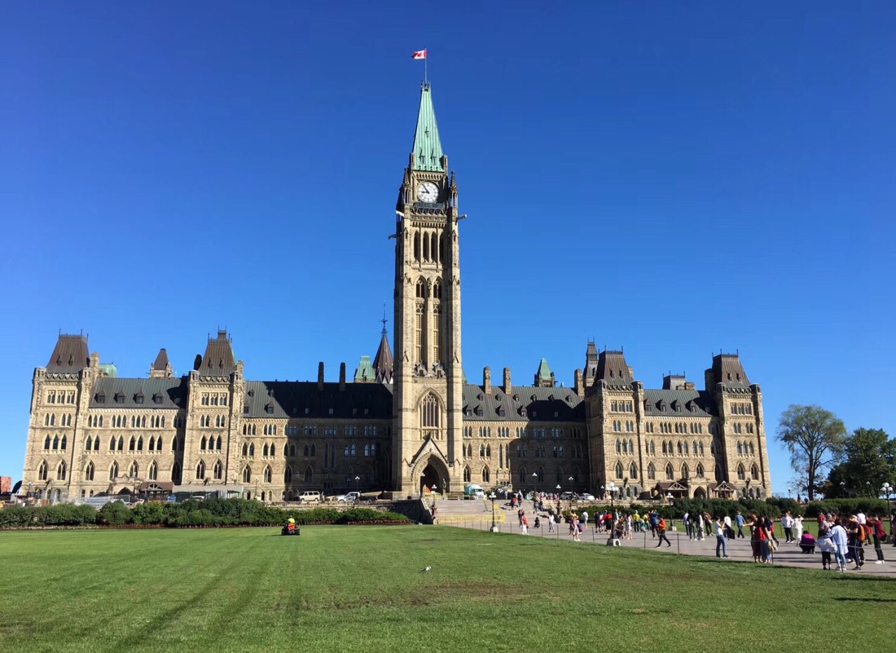 ottawa渥太华,加拿大的首都,来到这里看到标志性建筑大气的加拿大国会