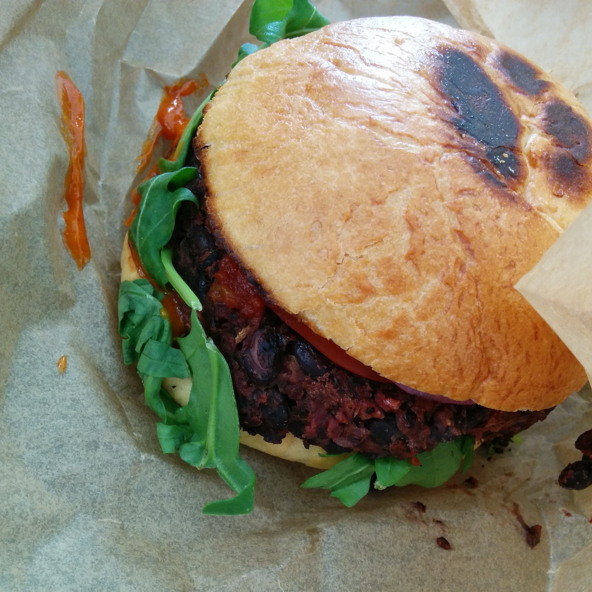 moeffju the vegetarian burger patty is quite delicious in flavor