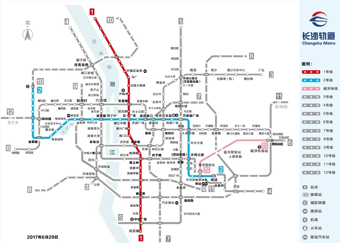 长沙地铁线路图_长沙地铁规划图_长沙地铁规划线路图