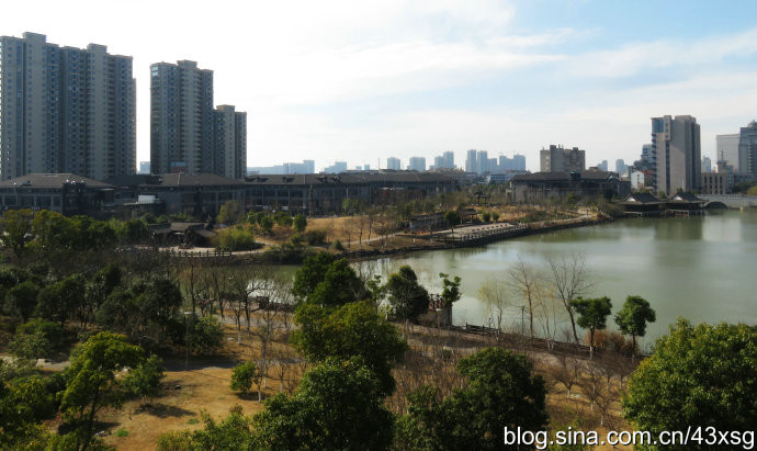 东湖龙湫湖滨公园一角.