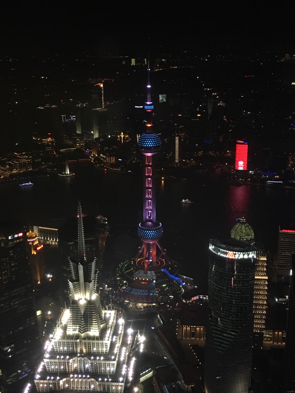 100层俯瞰上海夜景太美了,东方明珠上海标志性建筑