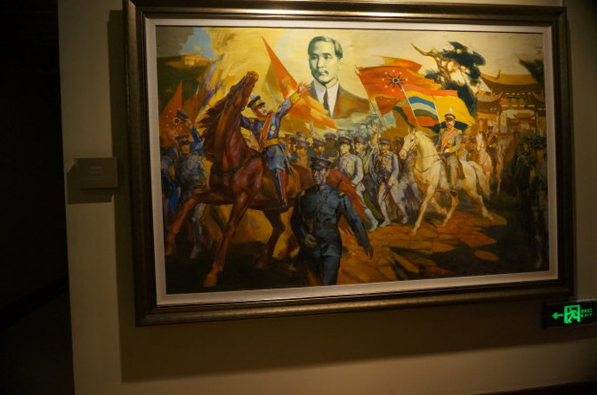 油画《护国誓师》,作者陈雄勋.