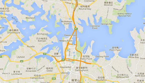 《悉尼市区地图》图片