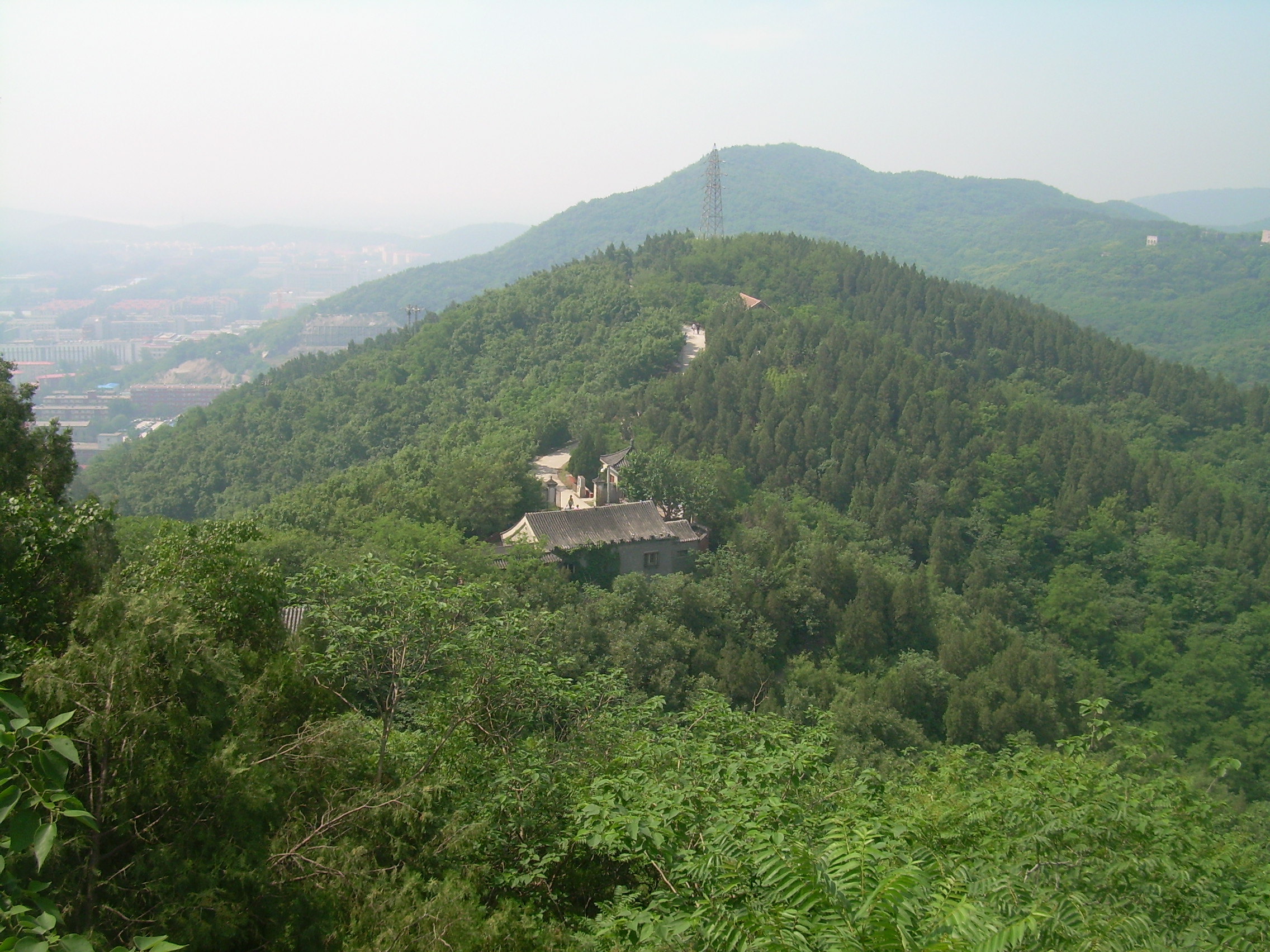 夏日爬百望山