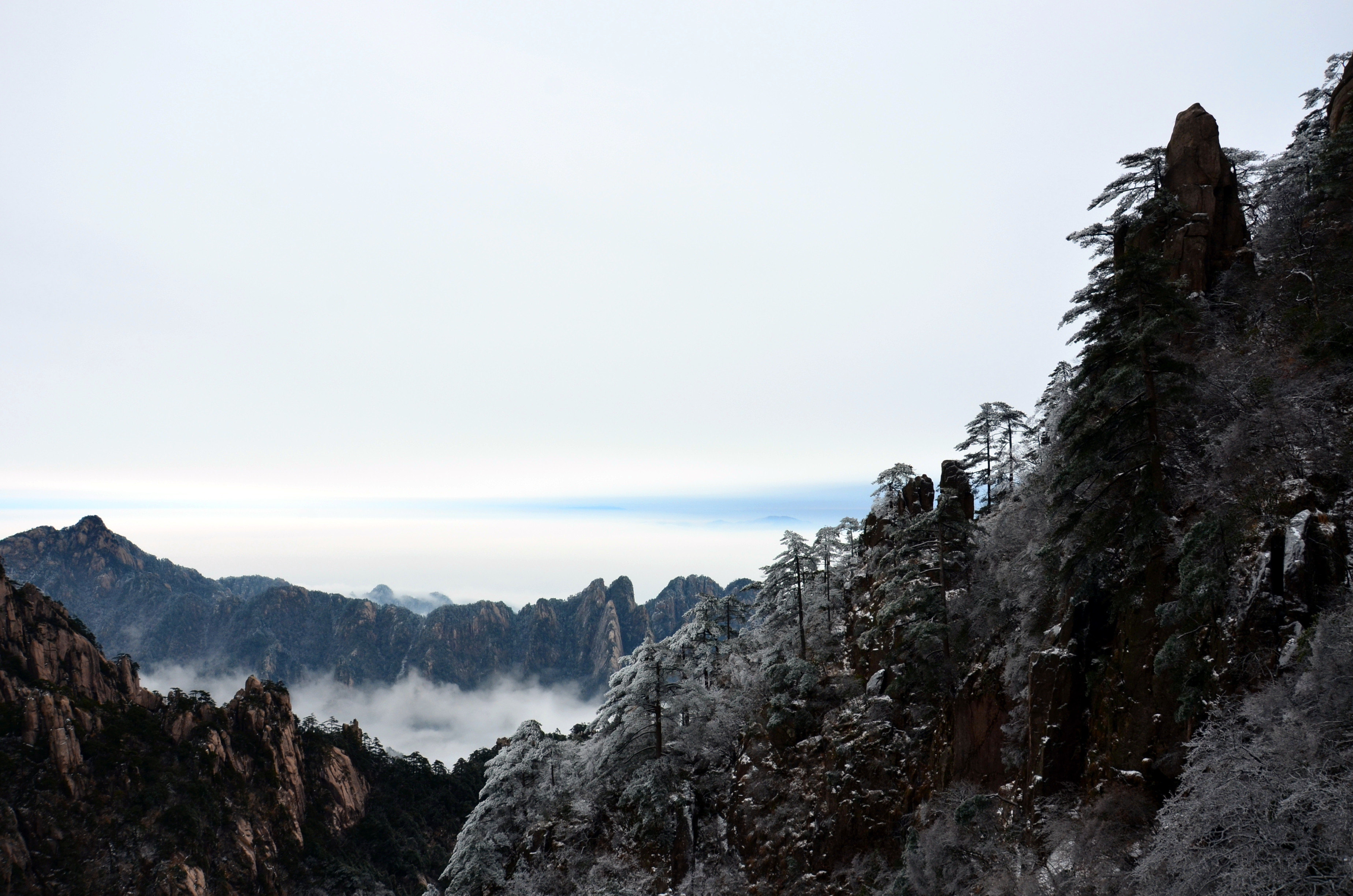 冬季最佳旅行地,黄山,云海,雨凇,大雪,美图 攻略