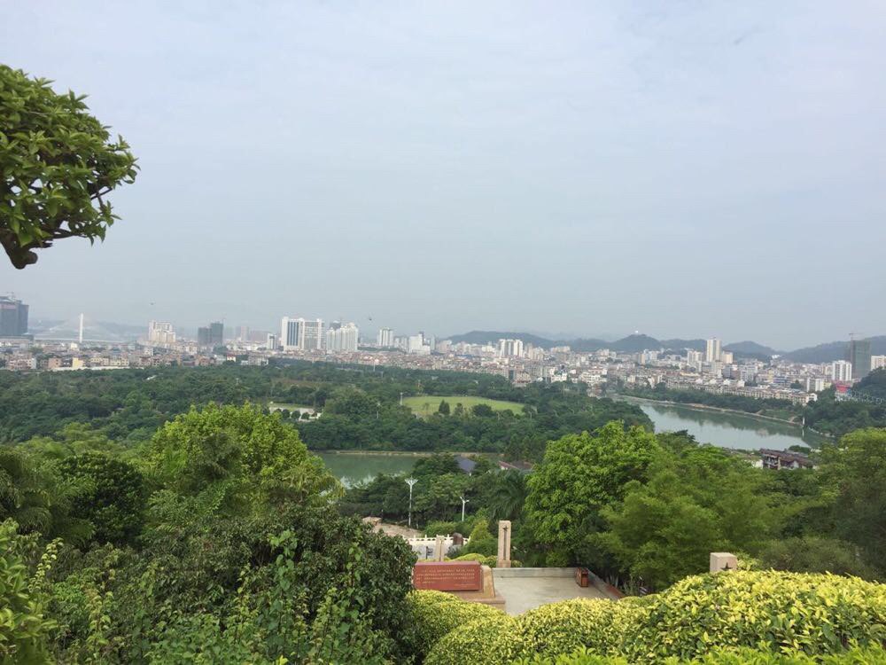 纪念馆建在一座萧山报上,站在纪念馆前面的小广场,可以俯瞰大部分百色