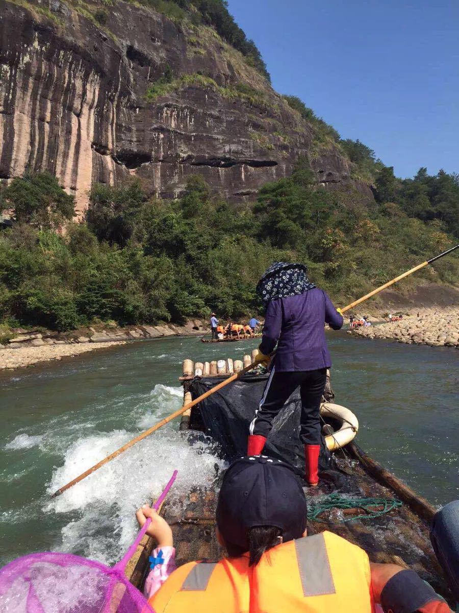 九曲溪竹筏漂流旅游景点攻略图