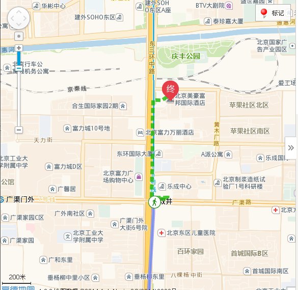 北京南站 乘坐地铁4号线大兴线(安河桥北--天宫院)途径1站到达角门西