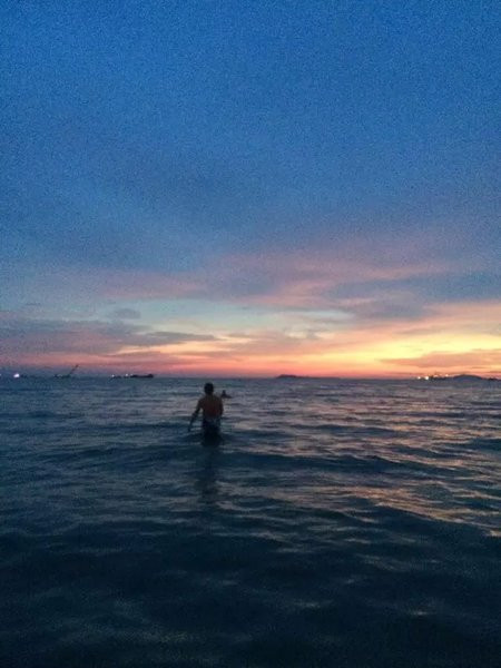 第一次看海归来,好不兴奋