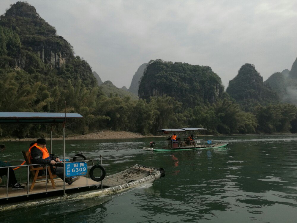 漓江竹筏游杨堤段旅游景点攻略图