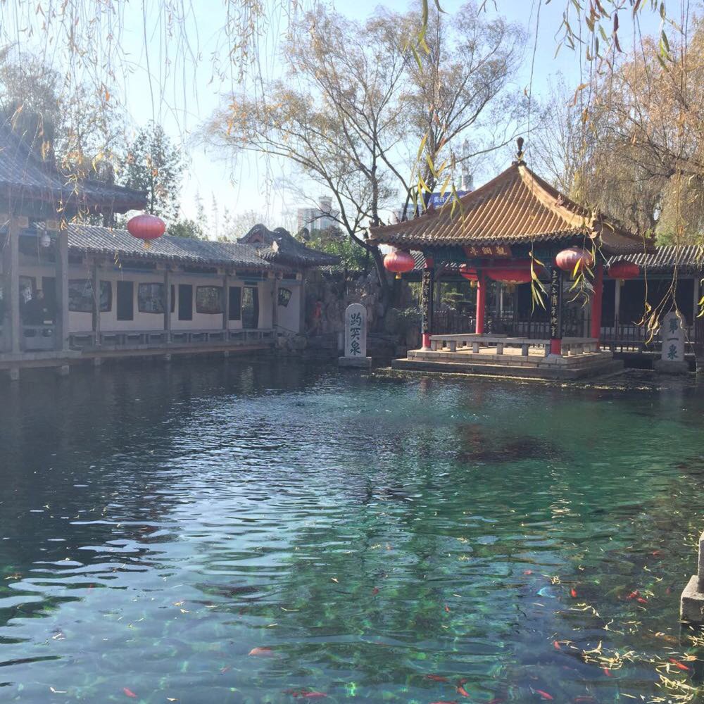 济南趵突泉手绘图