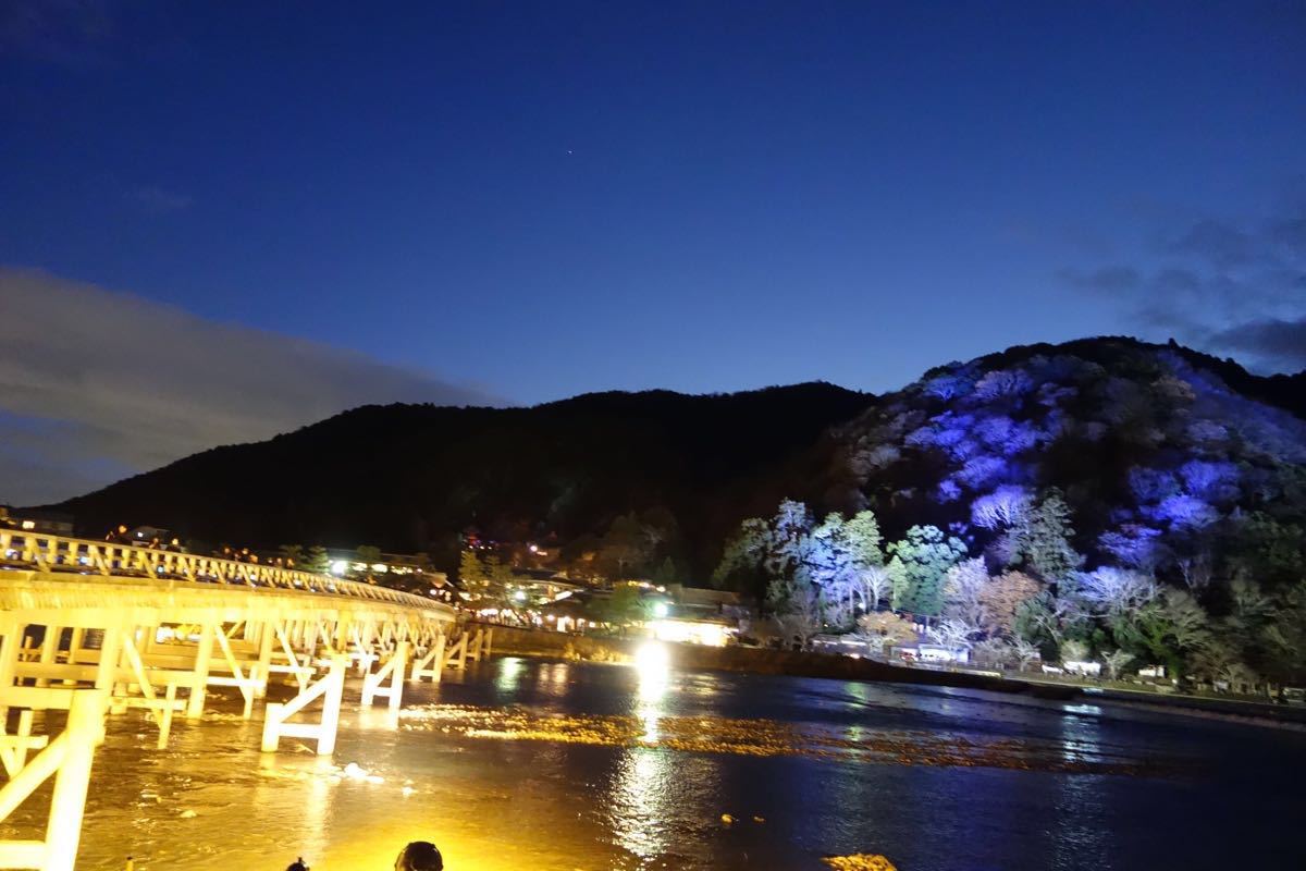 【携程攻略】近畿地方岚山景点,晚上特地去看的岚山花灯,12月去的
