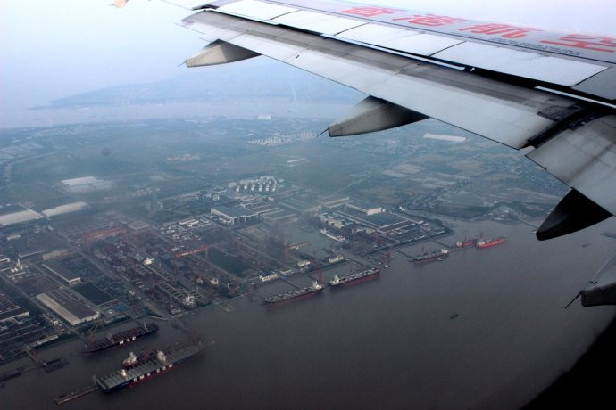 【泰国之旅】(结束篇)航拍从香港飞往上海浦东遭遇雾霾