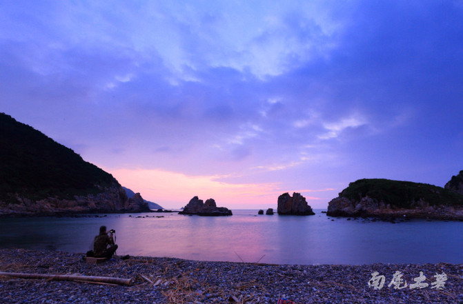 东矶岛海上桂林的唯美日出