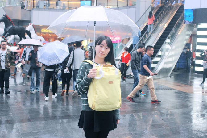 透明伞,雨天,人群,重庆