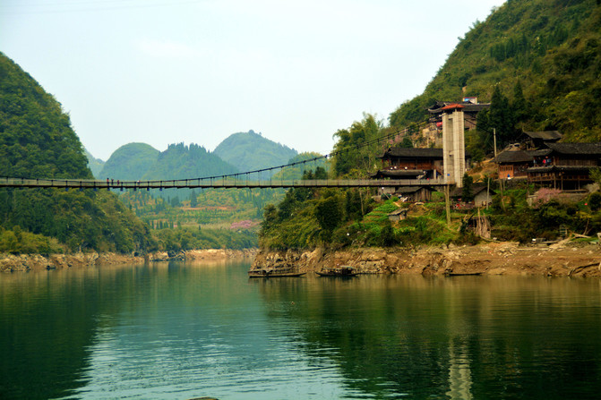 重庆,酉水河镇旅游.