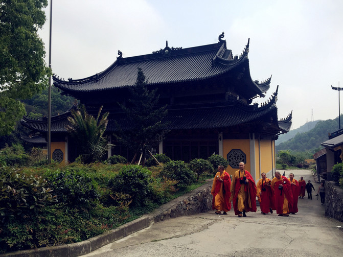 慧云寺: 舟山临城高峰村,整个寺庙还没有完工,所以相对较安静,依山而