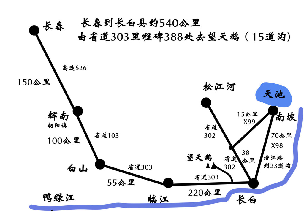 自驾长白山南坡有用的资讯